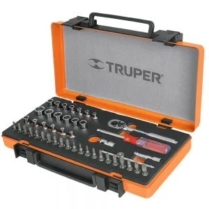 TRUPER Juego Llave tubo mm y pulg ENC 1/2" 42 PZ