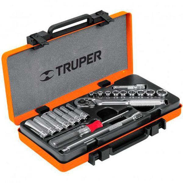 TRUPER Juego Llave tubo ENC DE 1/4" 21 PZS -