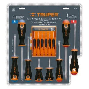 TRUPER Juego de destornillador tipo joyero 14 pzs.
