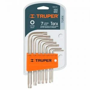 TRUPER Juego llave TORX "L"corta 7 PZS -