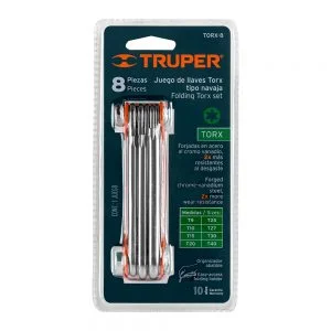 TRUPER Juego Llave TORX tipo navaja 8PZS. T9-40