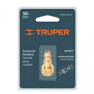 TRUPER Acople rápido coral-hembra 1/4" NPT