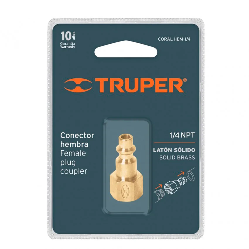 TRUPER Acople rápido coral-hembra 1/4" NPT