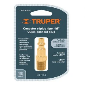 Acople rápido coral-macho 1/4" NPT