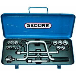 GEDORE Juego de Llave en tubo ENC. 3/8" HPU de 1/4" a 7/8" con 20 piezas 3/8''