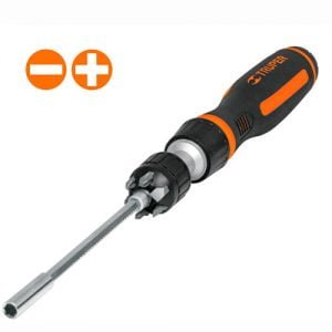 Destornillador con criquet BITS-6puntas