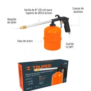 Pistola para limpieza de motores 45-70 PSI