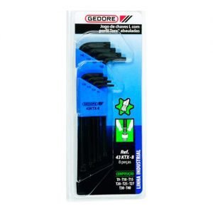 Juego de Llave TORX blister 43KTX- 8piezas.