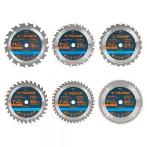 Disco sierras diámetro 7 1/4", centro de 5/8", para madera