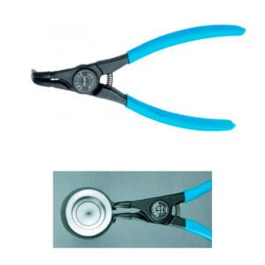Alicate para anillos exteriores puntas curvas 90º