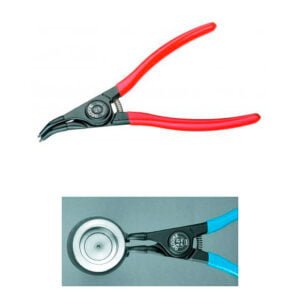 Alicates para anillos exteriores puntas curvadas 45º