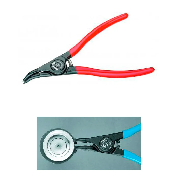 Alicates para anillos exteriores puntas curvadas 45º