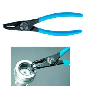 Alicate para anillos interiores puntas curvadas 90º
