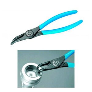 Alicate para anillos interiores puntas curvadas 45º