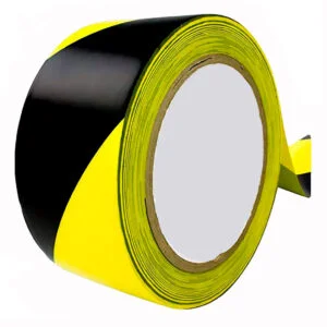 Cinta con adhesivo amarilla/negra x 25 mts.