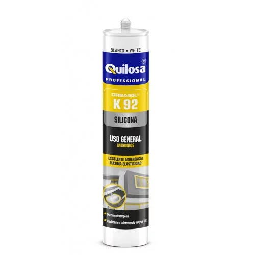 Silicona transparente-blanca -negra K-92 280 ml.