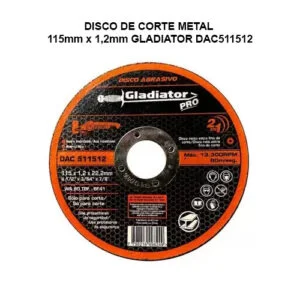DISCO DE CORTE METAL - GLADIATOR DAC511512
