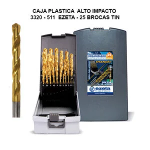 CAJA PLASTICA ALTO IMPACTO 3320 - 511 EZETA -  25 BROCAS TIN