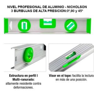 NIVEL PROFESIONAL DE ALUMINIO - NICHOLSON