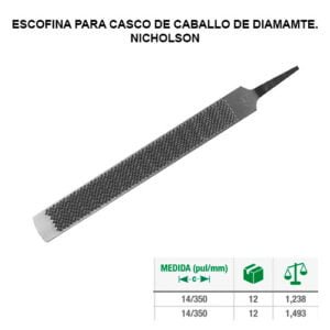 Escofina p/casco de caballo de diamante