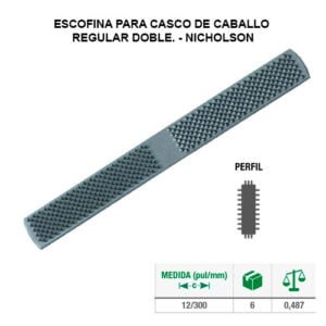 Escofina p/casco de caballo regular doble