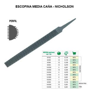 Escofina media caña