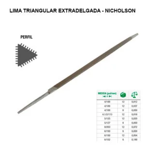 Lima triangular extradelgada