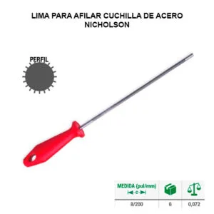 LIMA PARA AFILAR CUCHILLA DE ACERO