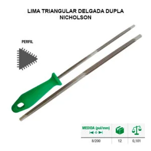LIMA TRIANGULAR DELGADA DUPLA