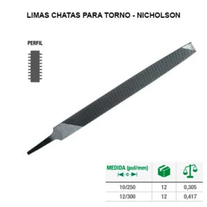 Limas chatas para torno