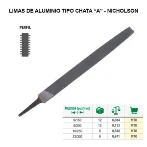 LIMAS DE ALUMINIO - TIPO CHATA "A"