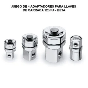 JUEGO DE 4 ADAPTADORES PARA LLAVES DE CARRACA 123/K4