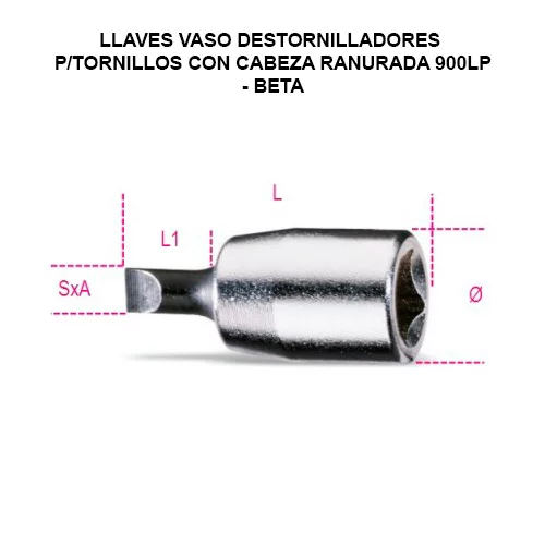 VASOS DESTORNILLADORES PARA TORNILLOS CON CABEZA RANURADA 900LP