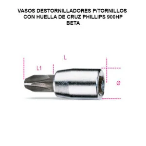 VASOS DESTORNILLADORES PARA TORNILLOS CON HUELLA CRUZ Phillips® 900HP