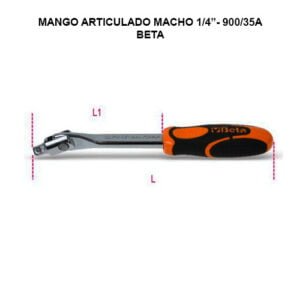 MANGO ARTICULADO MACHO 1/4” - 900/35A