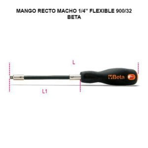 MANGO RECTO MACHO 1/4” flexible - 900/32