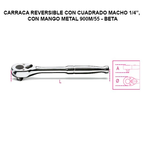 CARRACA REVERSIBLE 1/4” - 900M/55