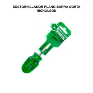 DESTORNILLADOR PLANO BARRA CORTA