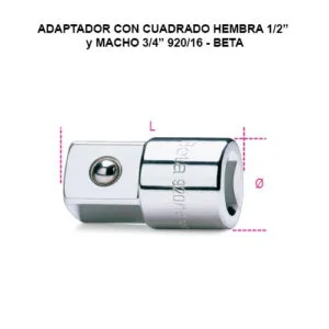 ADAPTADOR HEMBRA 1/2” y MACHO 3/4” - 920/16