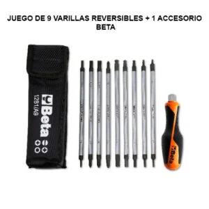 JUEGO DE 9 VARILLAS REVERSIBLES 1281BG/A9