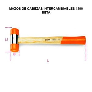 Mazo de cabeza intercambiable de plástico 1390