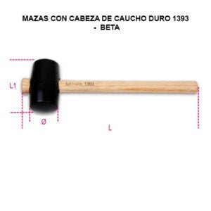 Mazas con cabeza de caucho duro 1393