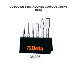 Juego de 6 botadores cónicos 38/SP6