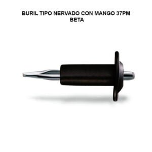 Buril tipo nervado con mango 37PM