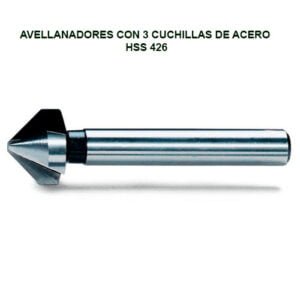 Avellanadores con tres cuchillas de acero HSS 426