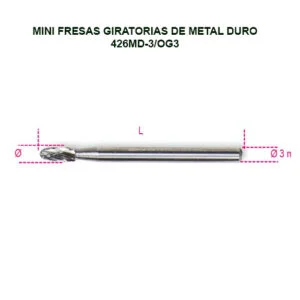 Mini fresas giratorias de metal duro 426MD-3/OG3