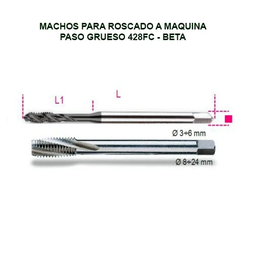 Machos para roscado a máquina paso grueso 428FC