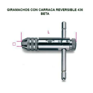 Giramachos con carraca reversible 436