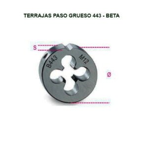 Terrajas, paso fino, roscado métrico de acero HSS 443