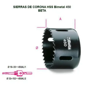 Sierras de corona de acero HSS Bimetal 450